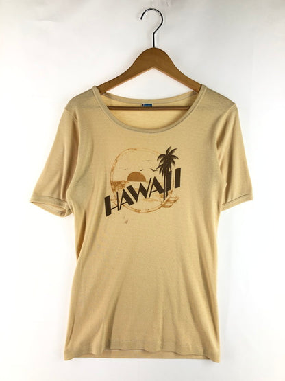 【中古品】【メンズ】 Champion チャンピオン 70～80's SEEPAGE HAWAII PRINT 70～80年代 染み込み ハワイ プリントTシャツ 半袖Tシャツ トップス ヴィンテージ 146-250626-rt-05-tag サイズ：L カラー：ベージュ 万代Net店