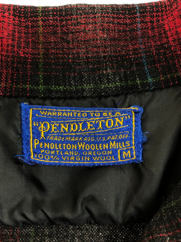 【中古品】【メンズ】 PENDLETON ペンドルトン 50's SHADOW CHECK BOARD SHIRT 50年代 シャドーチェックボードシャツ 長袖シャツ トップス ヴィンテージ 146-250626-rt-09-tag サイズ：M カラー：レッド/ブラック 万代Net店