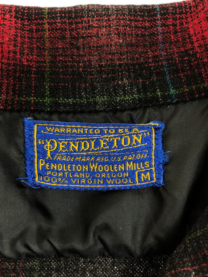 【中古品】【メンズ】 PENDLETON ペンドルトン 50's SHADOW CHECK BOARD SHIRT 50年代 シャドーチェックボードシャツ 長袖シャツ トップス ヴィンテージ 146-250626-rt-09-tag サイズ：M カラー：レッド/ブラック 万代Net店