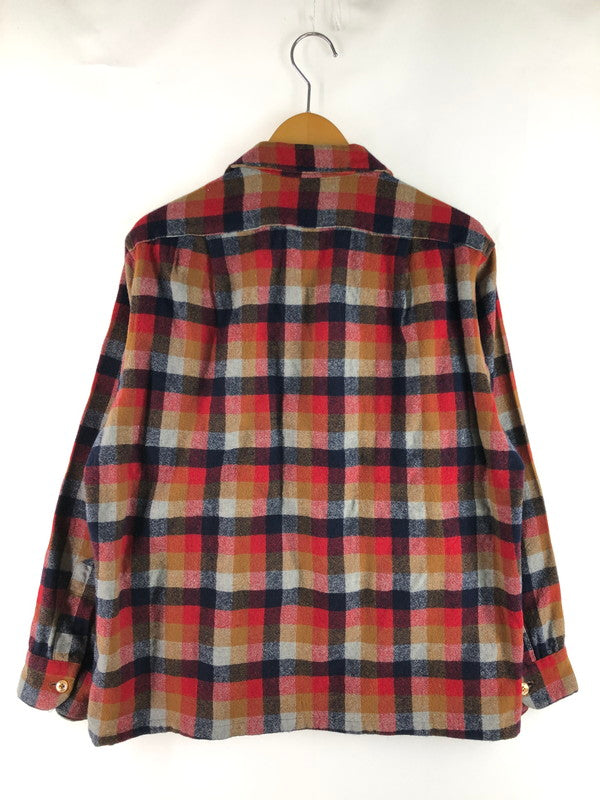 【中古品】【メンズ】 PENDLETON ペンドルトン 70's CHECKERED LONG SLEEVE BOARD SHIRT 70年代 チェック柄ロングスリーブボードシャツ 長袖シャツ トップス ヴィンテージ 146-250626-rt-10-tag サイズ：L カラー：マルチカラー 万代Net店