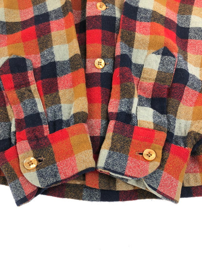 【中古品】【メンズ】 PENDLETON ペンドルトン 70's CHECKERED LONG SLEEVE BOARD SHIRT 70年代 チェック柄ロングスリーブボードシャツ 長袖シャツ トップス ヴィンテージ 146-250626-rt-10-tag サイズ：L カラー：マルチカラー 万代Net店