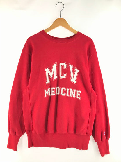 【中古品】【メンズ】 Champion チャンピオン 90’s REVERSE WEAVE MCV PRINT SWEAT 90年代 リバーシウェーブ エムシーブイ プリント スウェット トップス 刺繍タグ ヴィンテージ 146-250629-rt-05-tag サイズ：L カラー：レッド 万代Net店