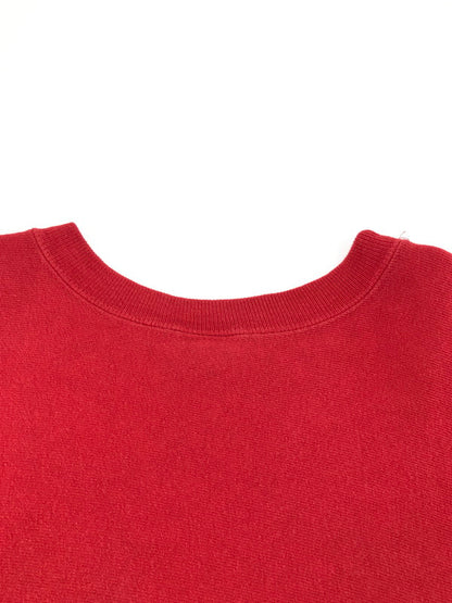 【中古品】【メンズ】 Champion チャンピオン 90’s REVERSE WEAVE MCV PRINT SWEAT 90年代 リバーシウェーブ エムシーブイ プリント スウェット トップス 刺繍タグ ヴィンテージ 146-250629-rt-05-tag サイズ：L カラー：レッド 万代Net店