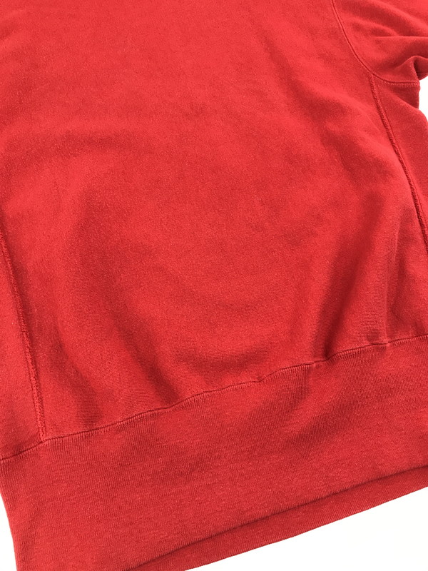 【中古品】【メンズ】 Champion チャンピオン 90’s REVERSE WEAVE MCV PRINT SWEAT 90年代 リバーシウェーブ エムシーブイ プリント スウェット トップス 刺繍タグ ヴィンテージ 146-250629-rt-05-tag サイズ：L カラー：レッド 万代Net店