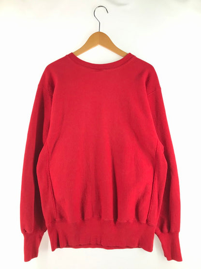 【中古品】【メンズ】 Champion チャンピオン 90’s REVERSE WEAVE MCV PRINT SWEAT 90年代 リバーシウェーブ エムシーブイ プリント スウェット トップス 刺繍タグ ヴィンテージ 146-250629-rt-05-tag サイズ：L カラー：レッド 万代Net店