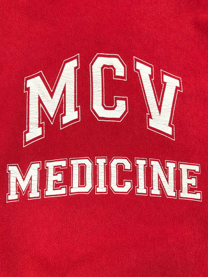 【中古品】【メンズ】 Champion チャンピオン 90’s REVERSE WEAVE MCV PRINT SWEAT 90年代 リバーシウェーブ エムシーブイ プリント スウェット トップス 刺繍タグ ヴィンテージ 146-250629-rt-05-tag サイズ：L カラー：レッド 万代Net店