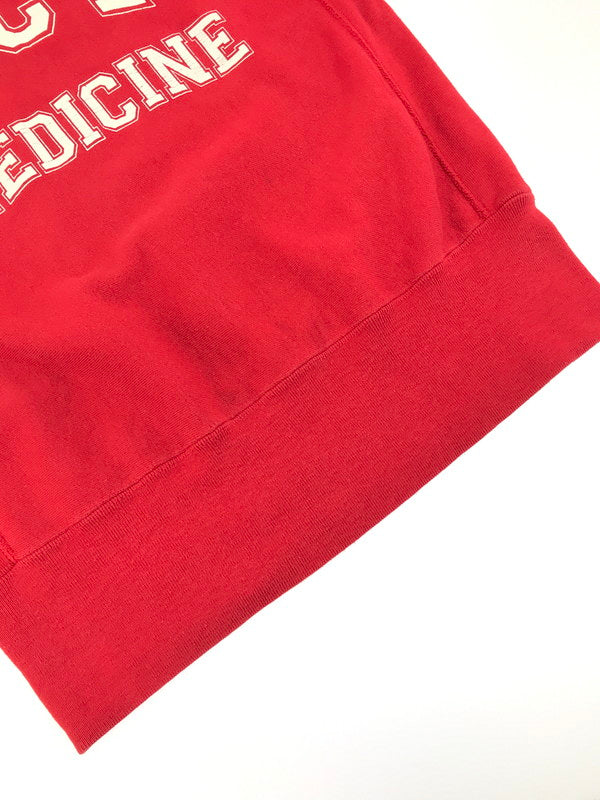 【中古品】【メンズ】 Champion チャンピオン 90’s REVERSE WEAVE MCV PRINT SWEAT 90年代 リバーシウェーブ エムシーブイ プリント スウェット トップス 刺繍タグ ヴィンテージ 146-250629-rt-05-tag サイズ：L カラー：レッド 万代Net店