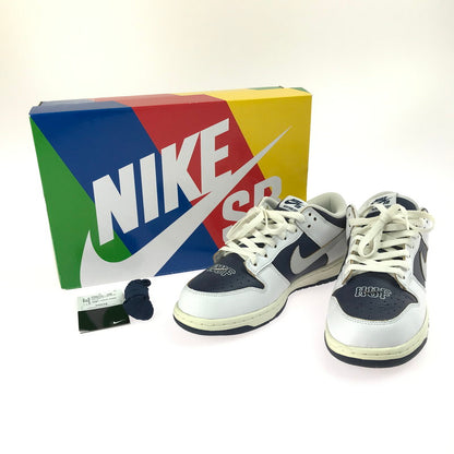 【中古美品】【メンズ】 NIKE SB ナイキエスビー × HUF ハフ コラボ DUNK LOW OG QS FD8775-100 ダンク ロー OG クイックストライク ニューヨーク スニーカー 靴 160-250620-hi-09-tag サイズ：27cm US 9 カラー：WHITE/NAVY-SAIL 万代Net店