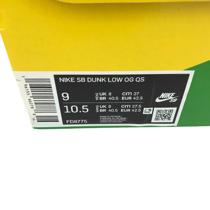 【中古美品】【メンズ】 NIKE SB ナイキエスビー × HUF ハフ コラボ DUNK LOW OG QS FD8775-100 ダンク ロー OG クイックストライク ニューヨーク スニーカー 靴 160-250620-hi-09-tag サイズ：27cm US 9 カラー：WHITE/NAVY-SAIL 万代Net店