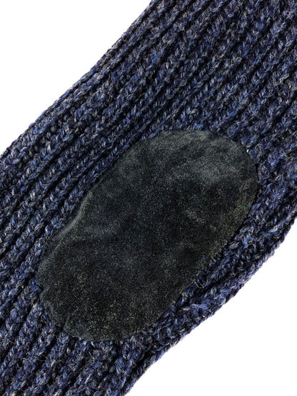 【中古品】【メンズ】 ANTERTEX アンターテックス LEATHER SHOULDER PATCH DESIGN WOOL KNIT 肩レザーパッチ デザイン ウールニット セーター トップス 146-250704-rt-02-tag サイズ：XL カラー：ネイビー 万代Net店