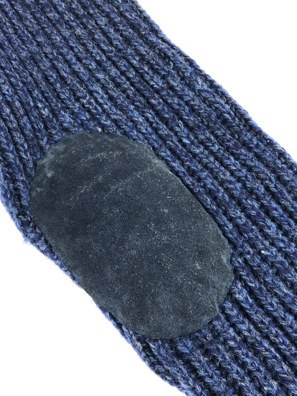 【中古品】【メンズ】 ANTERTEX アンターテックス LEATHER SHOULDER PATCH DESIGN WOOL KNIT 肩レザーパッチ デザイン ウールニット セーター トップス 146-250704-rt-02-tag サイズ：XL カラー：ネイビー 万代Net店