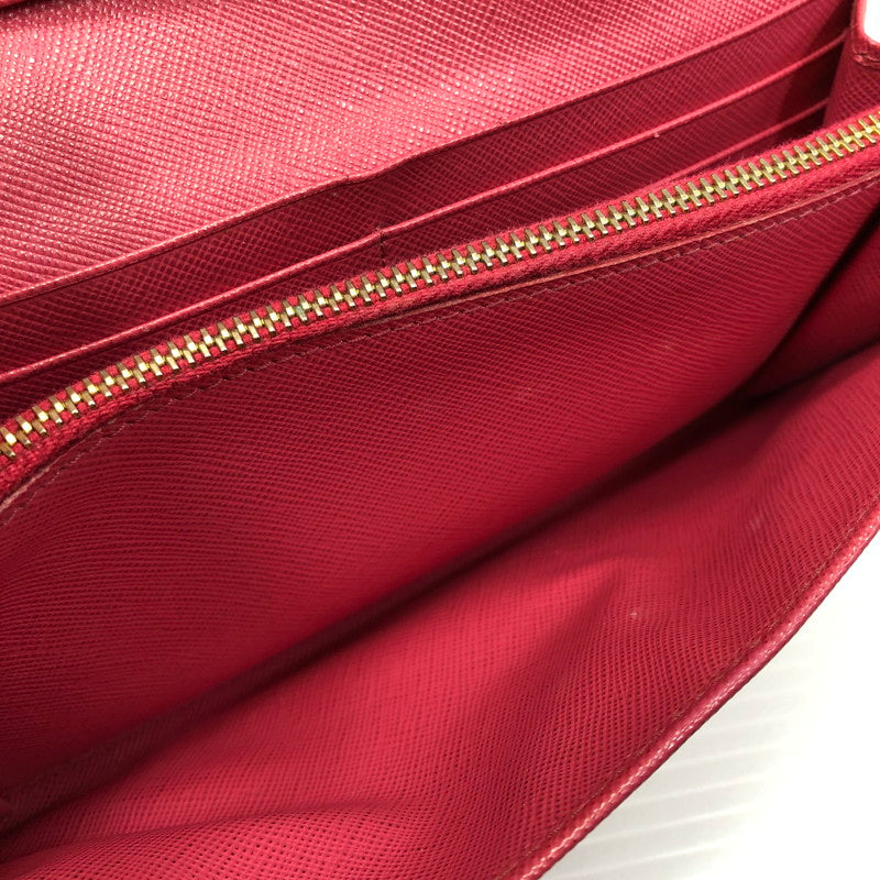 【現状渡し品】【レディース】 PRADA プラダ サフィアーノ リボン付き二つ折り長財布 1M1132 ロングウォレット 財布 181-250619-rt-07-tag カラー：ピオニア 万代Net店