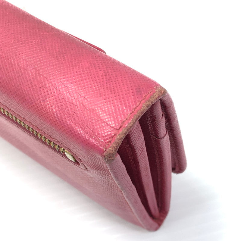 【現状渡し品】【レディース】 PRADA プラダ サフィアーノ リボン付き二つ折り長財布 1M1132 ロングウォレット 財布 181-250619-rt-07-tag カラー：ピオニア 万代Net店