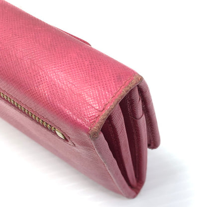 【現状渡し品】【レディース】 PRADA プラダ サフィアーノ リボン付き二つ折り長財布 1M1132 ロングウォレット 財布 181-250619-rt-07-tag カラー：ピオニア 万代Net店