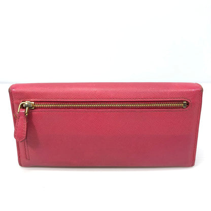 【現状渡し品】【レディース】 PRADA プラダ サフィアーノ リボン付き二つ折り長財布 1M1132 ロングウォレット 財布 181-250619-rt-07-tag カラー：ピオニア 万代Net店