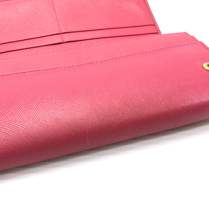【現状渡し品】【レディース】 PRADA プラダ サフィアーノ リボン付き二つ折り長財布 1M1132 ロングウォレット 財布 181-250619-rt-07-tag カラー：ピオニア 万代Net店