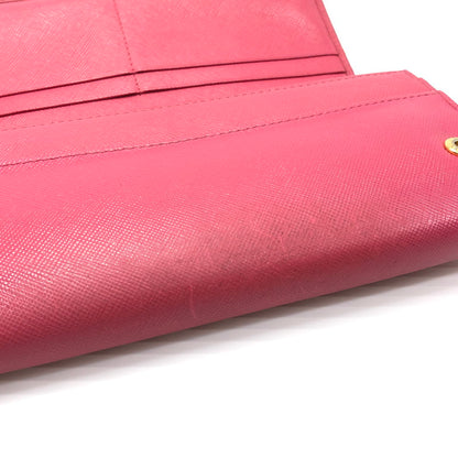 【現状渡し品】【レディース】 PRADA プラダ サフィアーノ リボン付き二つ折り長財布 1M1132 ロングウォレット 財布 181-250619-rt-07-tag カラー：ピオニア 万代Net店
