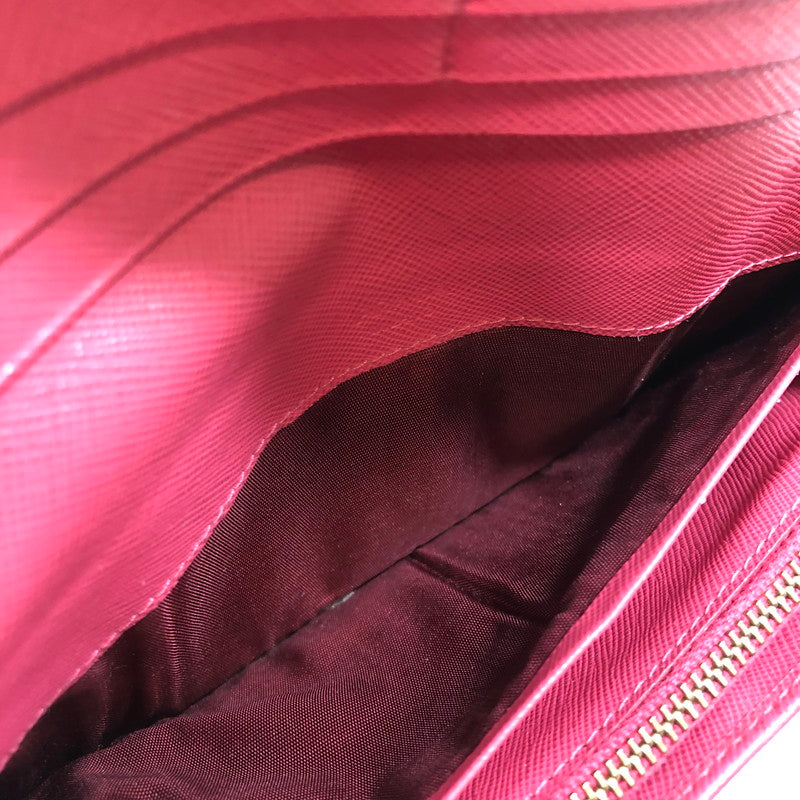 【現状渡し品】【レディース】 PRADA プラダ サフィアーノ リボン付き二つ折り長財布 1M1132 ロングウォレット 財布 181-250619-rt-07-tag カラー：ピオニア 万代Net店