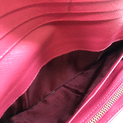 【現状渡し品】【レディース】 PRADA プラダ サフィアーノ リボン付き二つ折り長財布 1M1132 ロングウォレット 財布 181-250619-rt-07-tag カラー：ピオニア 万代Net店