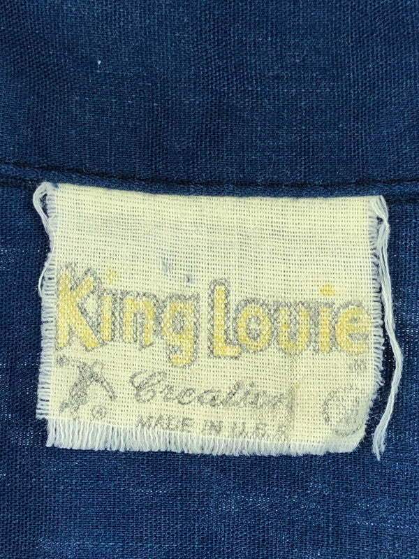 【現状渡し品】【メンズ】 KING LOUIE キング ルイ 70's BORING SHIRT 70年代 ボーリングシャツ 開襟シャツ トップス ヴィンテージ 146-250626-rt-08-tag サイズ：M カラー：ブルー 万代Net店