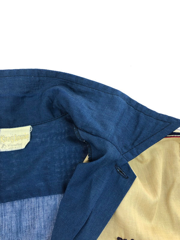 【現状渡し品】【メンズ】 KING LOUIE キング ルイ 70's BORING SHIRT 70年代 ボーリングシャツ 開襟シャツ トップス ヴィンテージ 146-250626-rt-08-tag サイズ：M カラー：ブルー 万代Net店
