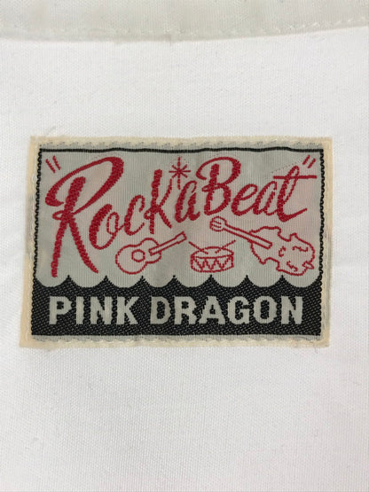 【中古品】【メンズ】 PINK DRAGON ピンク ドラゴン ROCK A BEAT ロック ア ビート 80'S RAYON SHIRT 80 年代 レーヨンシャツ 長袖シャツ 146-250703-na-11-tag サイズ：サイズ表記なし 下記参照 カラー：ホワイト 万代Net店