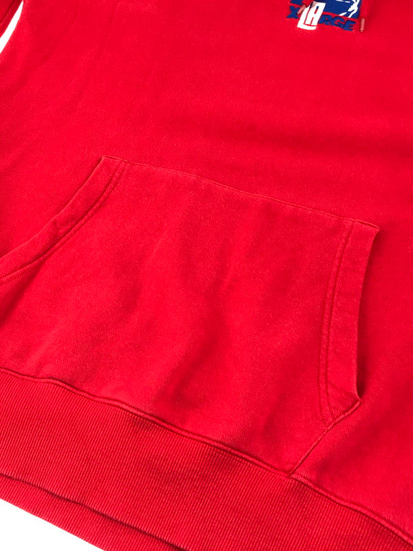 【中古品】【メンズ】 XLARGE エクストララージ NEWERA ニューエラ NBA エヌビーエー CLIPPERS MIX LOGO PULLOVER HOODED クリッパーズ ミックス ロゴ プルオーバー パーカー 142-250703-na-18-tag サイズ：L カラー：レッド 万代Net店