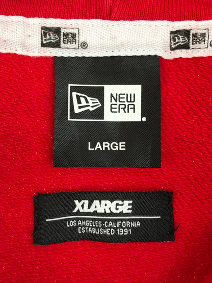 【中古品】【メンズ】 XLARGE エクストララージ NEWERA ニューエラ NBA エヌビーエー CLIPPERS MIX LOGO PULLOVER HOODED クリッパーズ ミックス ロゴ プルオーバー パーカー 142-250703-na-18-tag サイズ：L カラー：レッド 万代Net店