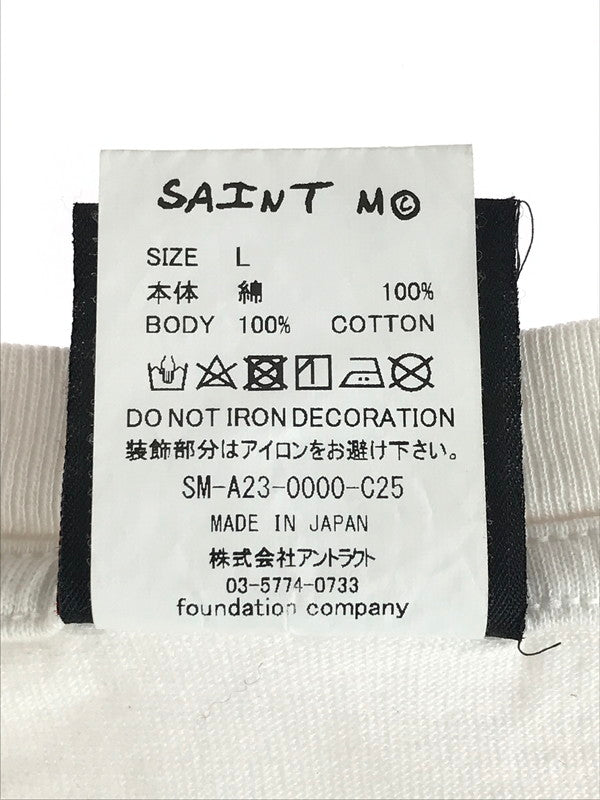 【中古美品】【メンズ】 SAINT MICHAEL セントマイケル DSNY_S/S TEE MAD HATTER SM-A23-0000-C25 ディズニー マッド ハッタ― ショートスリーブTシャツ トップス 140-250925-rt-05-tag カラー：ホワイト系 万代Net店
