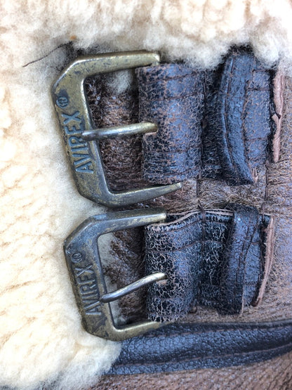 【現状渡し品】【メンズ】 AVIREX アヴィレックス USA製 B-3 MOUTON BOA FLIGHT JACKET 33H5595 AC-17755 ムートン ボア フライトジャケット アウター 145-250706-rt-09-tag サイズ：36 カラー：ブラウン 万代Net店