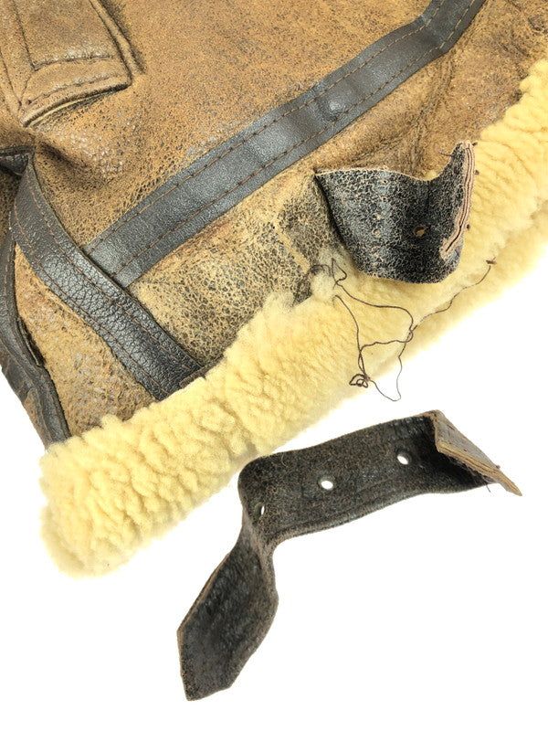 【現状渡し品】【メンズ】 AVIREX アヴィレックス USA製 B-3 MOUTON BOA FLIGHT JACKET 33H5595 AC-17755 ムートン ボア フライトジャケット アウター 145-250706-rt-09-tag サイズ：36 カラー：ブラウン 万代Net店