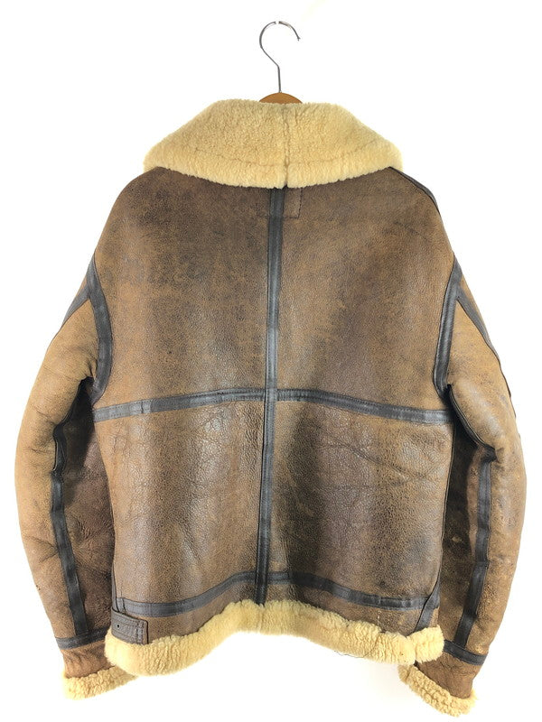 【現状渡し品】【メンズ】 AVIREX アヴィレックス USA製 B-3 MOUTON BOA FLIGHT JACKET 33H5595 AC-17755 ムートン ボア フライトジャケット アウター 145-250706-rt-09-tag サイズ：36 カラー：ブラウン 万代Net店