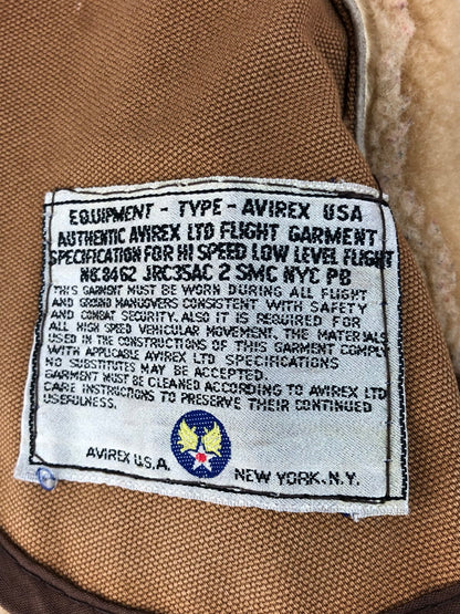 【現状渡し品】【メンズ】 AVIREX アヴィレックス USA製 B-3 MOUTON BOA FLIGHT JACKET 33H5595 AC-17755 ムートン ボア フライトジャケット アウター 145-250706-rt-09-tag サイズ：36 カラー：ブラウン 万代Net店