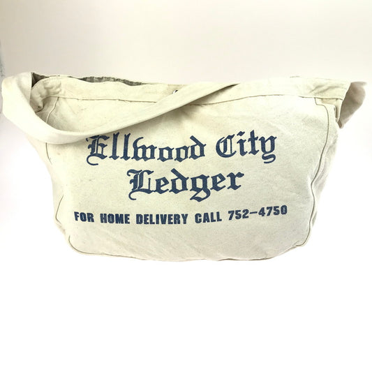 【現状渡し品】【メンズ】 VINTAGE ELLWOOD CITY LEDGER NEWS PAPER BAG ヴィンテージ エルウッド シティ レジャー ニュース ペーパー バッグ ショルダーバッグ カバン 188-250725-na-26-tag カラー：アイボリー 万代Net店