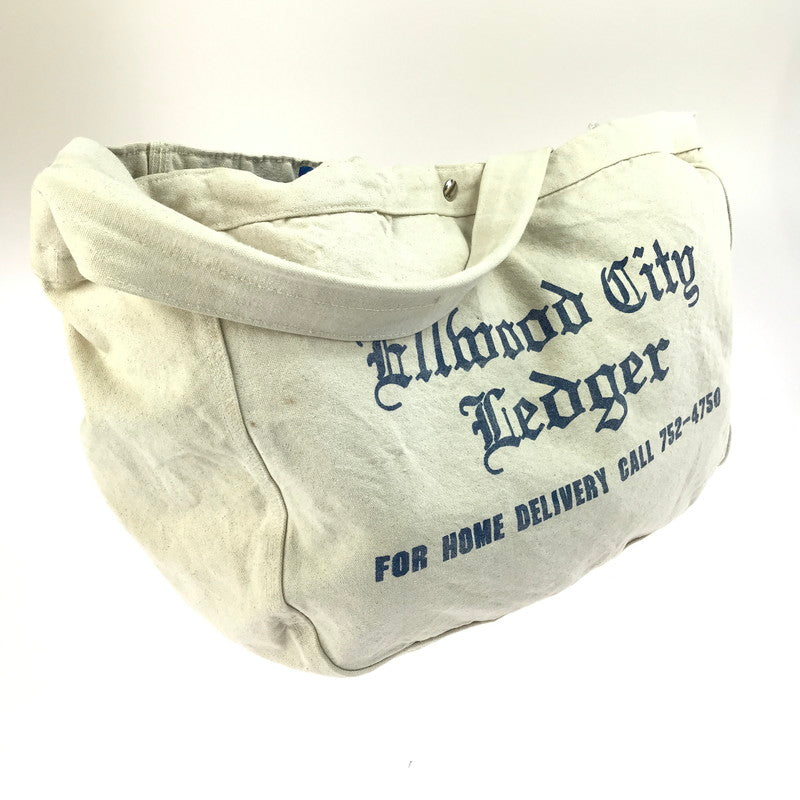【現状渡し品】【メンズ】 VINTAGE ELLWOOD CITY LEDGER NEWS PAPER BAG ヴィンテージ エルウッド シティ レジャー ニュース ペーパー バッグ ショルダーバッグ カバン 188-250725-na-26-tag カラー：アイボリー 万代Net店
