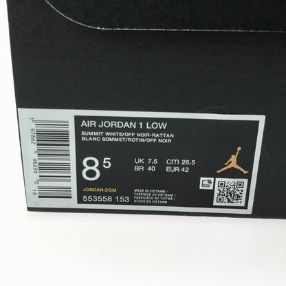 【中古美品】【メンズ】 NIKE ナイキ AIR JORDAN 1 LOW SUMMIT WHITE OFF NOIR 553558-153 エアジョーダン1 ロー サミットホワイト/オフノワール スニーカー 靴 160-250704-rt-13-tag サイズ：26.5cm US8.5 カラー：SUMMIT WHITE/OFF NOIR 万代Net店
