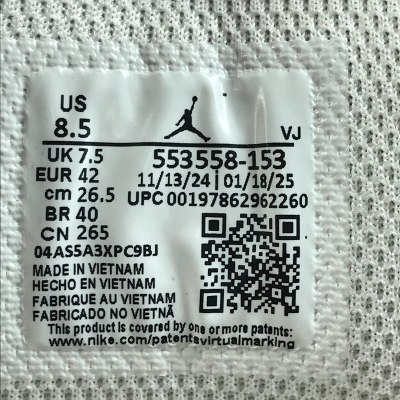 【中古美品】【メンズ】 NIKE ナイキ AIR JORDAN 1 LOW SUMMIT WHITE OFF NOIR 553558-153 エアジョーダン1 ロー サミットホワイト/オフノワール スニーカー 靴 160-250704-rt-13-tag サイズ：26.5cm US8.5 カラー：SUMMIT WHITE/OFF NOIR 万代Net店