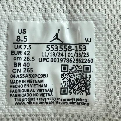 【中古美品】【メンズ】 NIKE ナイキ AIR JORDAN 1 LOW SUMMIT WHITE OFF NOIR 553558-153 エアジョーダン1 ロー サミットホワイト/オフノワール スニーカー 靴 160-250704-rt-13-tag サイズ：26.5cm US8.5 カラー：SUMMIT WHITE/OFF NOIR 万代Net店