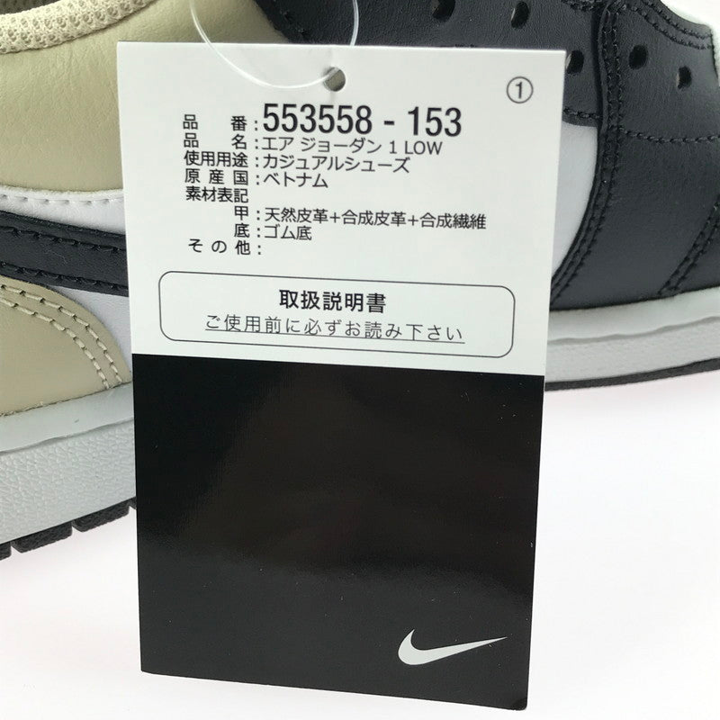 【中古美品】【メンズ】 NIKE ナイキ AIR JORDAN 1 LOW SUMMIT WHITE OFF NOIR 553558-153 エアジョーダン1 ロー サミットホワイト/オフノワール スニーカー 靴 160-250704-rt-13-tag サイズ：26.5cm US8.5 カラー：SUMMIT WHITE/OFF NOIR 万代Net店