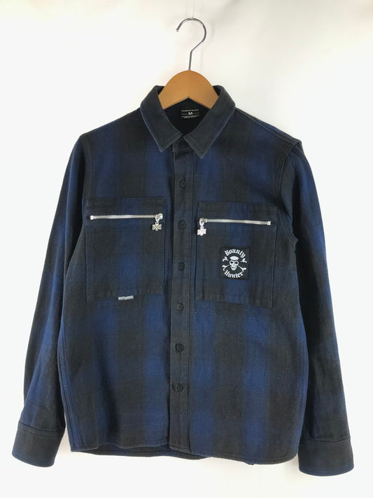 【中古品】【メンズ】 BOUNTY HUNTER バウンティ― ハンター OMBRE CHECK SHIRT オンブレ チェックシャツ 長袖シャツ 140-250703-na-15-tag サイズ：M カラー：ブルー/ブラック 万代Net店