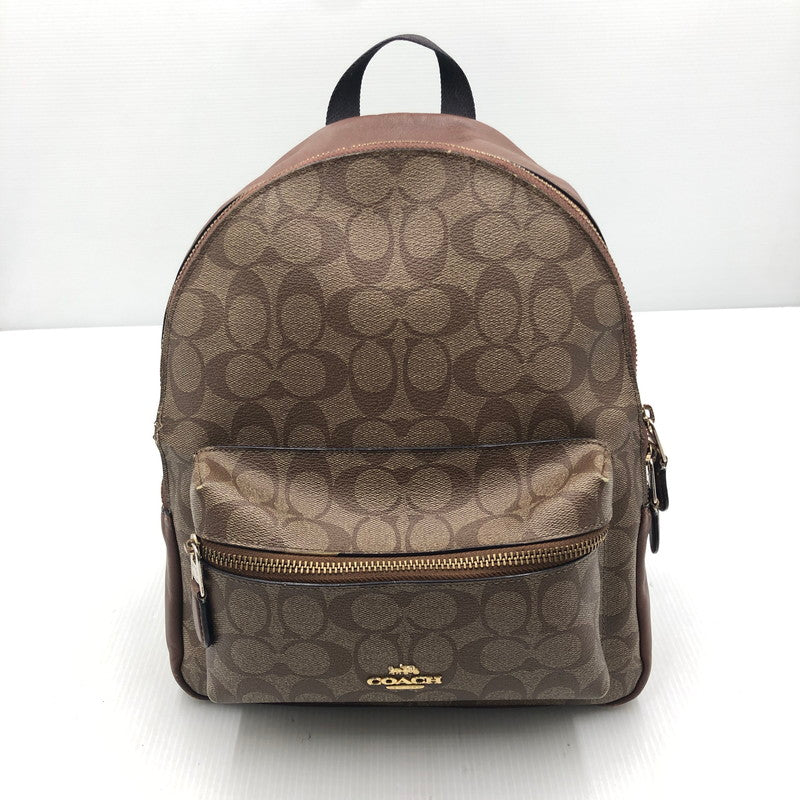 【現状渡し品】【レディース】 COACH コーチ SIGNATURE BAG PACK F32200 シグネチャー バッグパック デイバッグ リュック カバン 180-250702-rt-08-tag カラー：ブラウン 万代Net店