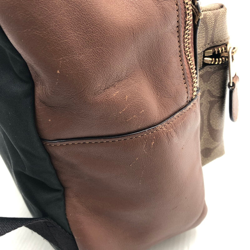 【現状渡し品】【レディース】 COACH コーチ SIGNATURE BAG PACK F32200 シグネチャー バッグパック デイバッグ リュック カバン 180-250702-rt-08-tag カラー：ブラウン 万代Net店