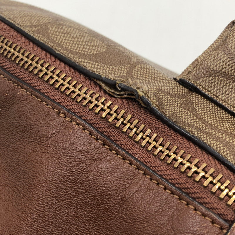 【現状渡し品】【レディース】 COACH コーチ SIGNATURE BAG PACK F32200 シグネチャー バッグパック デイバッグ リュック カバン 180-250702-rt-08-tag カラー：ブラウン 万代Net店