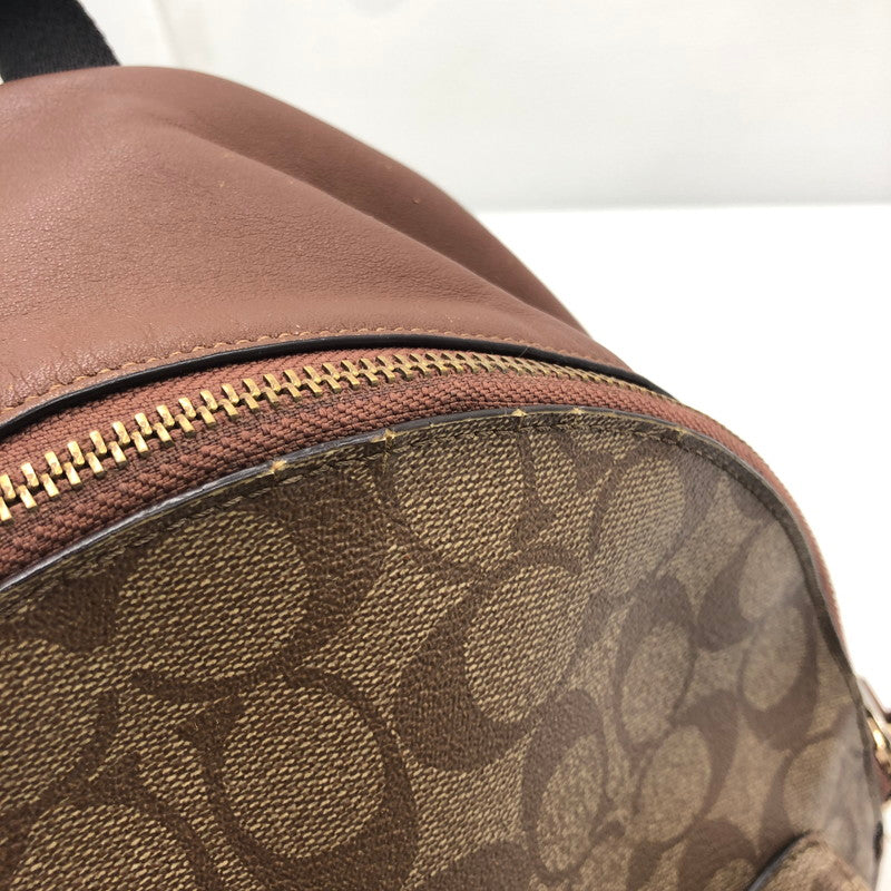 【現状渡し品】【レディース】 COACH コーチ SIGNATURE BAG PACK F32200 シグネチャー バッグパック デイバッグ リュック カバン 180-250702-rt-08-tag カラー：ブラウン 万代Net店