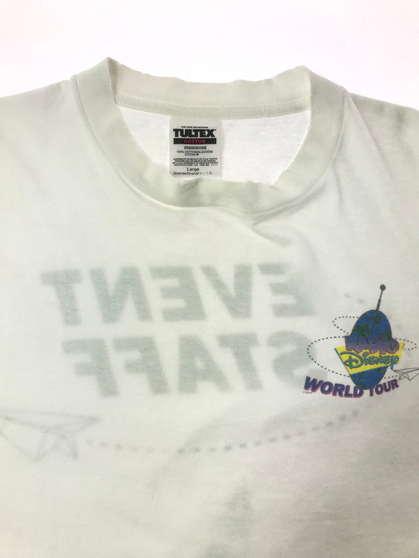 【現状渡し品】【メンズ】 TULTEX タルテックス 00's RADIO DISNEY WORLD TOUR EVENT STAFF TEE 2000年代 ディスニー ワールド ツアー イベントスタッフ Tシャツ トップス 146-260604-rt-24-tagh サイズ：L カラー：ホワイト 万代Net店
