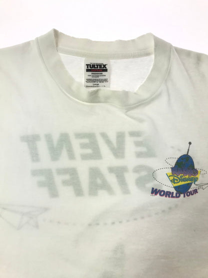 【現状渡し品】【メンズ】 TULTEX タルテックス 00's RADIO DISNEY WORLD TOUR EVENT STAFF TEE 2000年代 ディスニー ワールド ツアー イベントスタッフ Tシャツ トップス 146-260604-rt-24-tagh サイズ：L カラー：ホワイト 万代Net店
