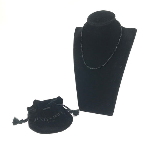 【中古品】【メンズ】 Justin Davis ジャスティンデイビス TINY ONYX CHAIN NECKLACE SNJ330 タイニーオニキス チェーンネックレス アクセサリー 192-250704-hi-19-tag カラー：ブラック 万代Net店