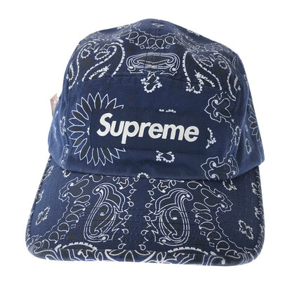 【中古美品】【メンズ】 SUPREME シュプリーム 21SS BANDANA CAMP CAP バンダナ キャンプ キャップ 帽子 185-260704-na-04-tagh カラー：ネイビー 万代Net店