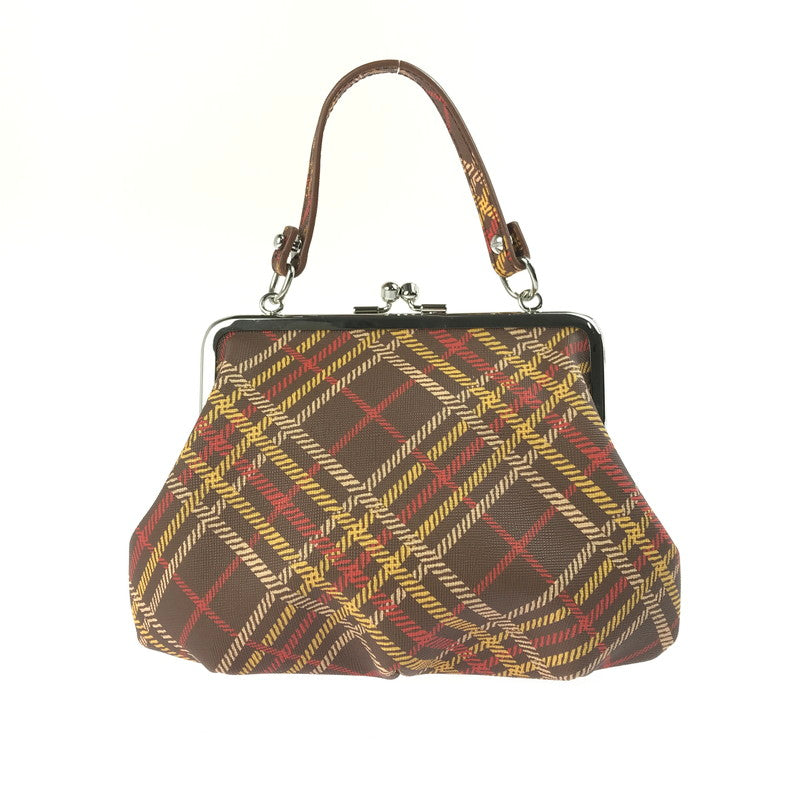【中古美品】【レディース】 Vivienne Westwood ヴィヴィアンウエストウッド VEGAN LEATHER SHOULDER BAG D201 ビーガンレザー ショルダーバッグ チェック柄 がま口 カバン 180-250704-hi-17-tag カラー：マルチカラー 万代Net店