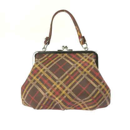 【中古美品】【レディース】 Vivienne Westwood ヴィヴィアンウエストウッド VEGAN LEATHER SHOULDER BAG D201 ビーガンレザー ショルダーバッグ チェック柄 がま口 カバン 180-250704-hi-17-tag カラー：マルチカラー 万代Net店